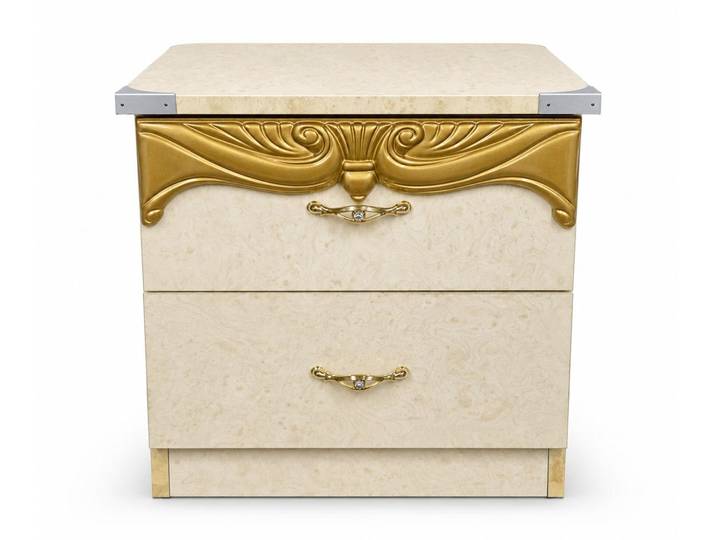 Xlmoebel Nachttisch Design-Nachttisch mit Goldverzierung Modern Sofort (1-St., Design-Nachttisch), Hergestellt in Europa
