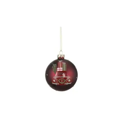 HOME STORY Weihnachtsbaumkugel Auto   ¦ rot ¦ Glas,Aluminium ¦ Maße (cm): H: 8,5  Ø: 8.0