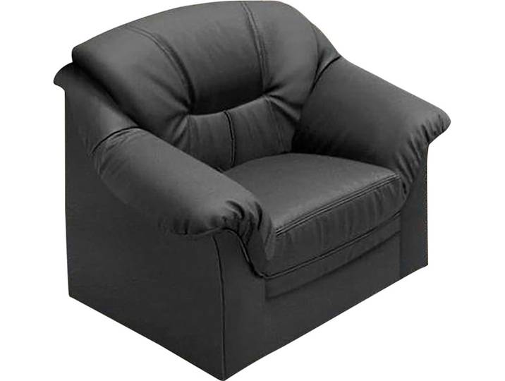 Sessel, SOFTLUX-Kunstleder, Schwarz, 102×84×82 cm, Handgefertigt, Klassisch, Domo-Collection