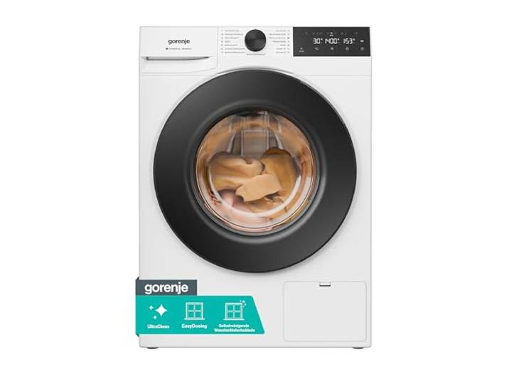 Gorenje W5G494A1P1 Waschmaschine mit Dampffunktion /9 KG /1400 U-Min/ConnectLife /15 Programme/UltraClean/AquaStop/SteamTech/Inverter PowerDrive /10% besser als Energieeffizienzklasse A/Weiß