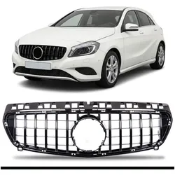 GT Schwarz glänzend Kühlergrill passend für Mercedes-Benz A-Klasse W176 2012-2015