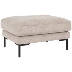 Hocker Corwin Stoffbezug, klassisch gepolstert, hellgrau, Metallgestell, FSC-zertifiziert