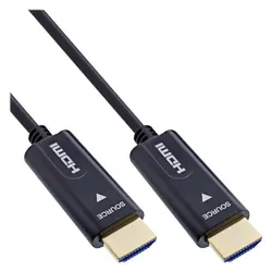 InLine HDMI AOC Kabel (10 m), Videokabel, Kupfer, Schwarz