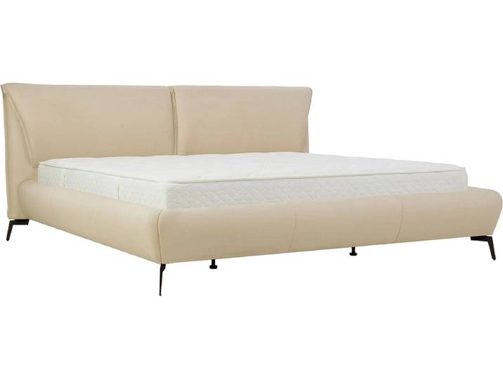 Bett DOVER 180x200cm echtleder beige