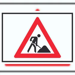 HB-Druck Achtung Baustelle Symbol Schild Arbeitsstelle A1 (594x841mm)