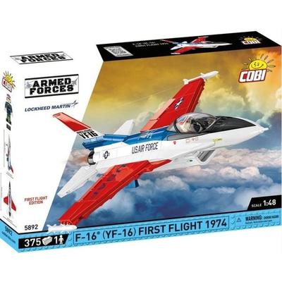 COBI Armed Forces 5892 - F-16 (YF-16) First Flight 1974, Kampf- und Angriffsflugzeug, Bausatz 1:48, 375 Klemmbausteine