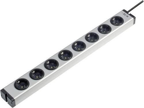 Ehmann 0600x00082031 Steckdosenleiste 8fach Aluminium Schutzkontakt 1St.