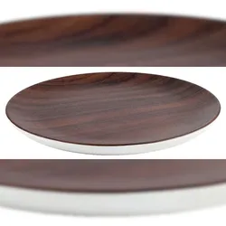 LACOR runder Teller HOLZ Melamin 26 cm für Präsentationen 63085