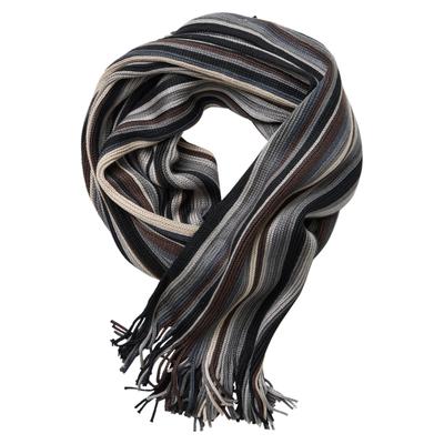 Schal CASAMODA "CASAMODA Schal gestreift", Herren, schwarz, 100% Polyacryl, Modetücher Schal