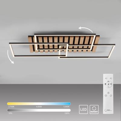 OTTO HOME Deckenleuchte "Ullii Akustikpaneele", braun (holz, natur), 1, H: 10,9cm, 2 Stk., Leuchten, Frame schwenkbar, Holz, Akustik, Paneele, Deckenleuchte