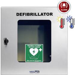 MEDX5 Universal Defibrillator Außenwandkasten Sixcase, klimatisiert, Gr. S, grau DEFI-Wandkasten Außenbereich mit Heizung Grau Edelstahl 1-52467