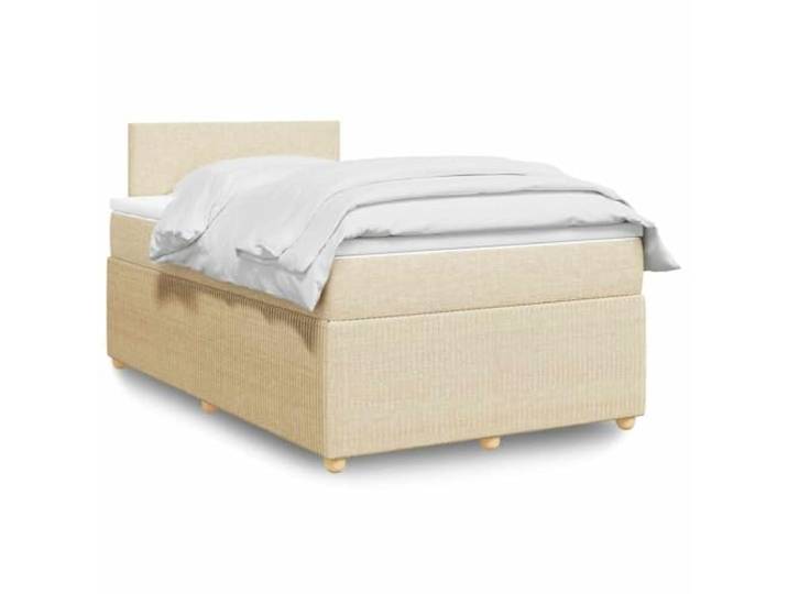 RJPLMFV Lattenrost mit Matratze, cremefarben, 120 x 190 cm Polyestergewebe, Taschenfedern, abnehmbarer Bezug, komplettes Design