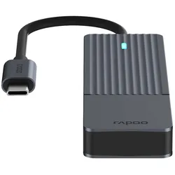 Rapoo USB-C Hub, USB-C auf USB-A grau