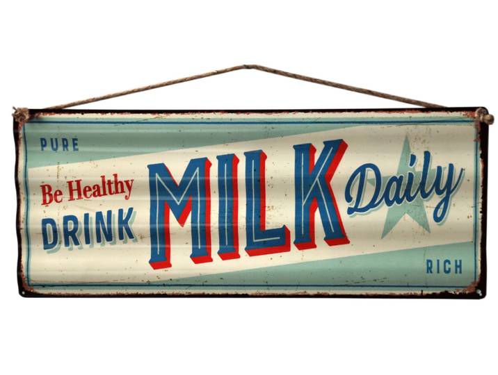 Plaque rectangulaire Milk