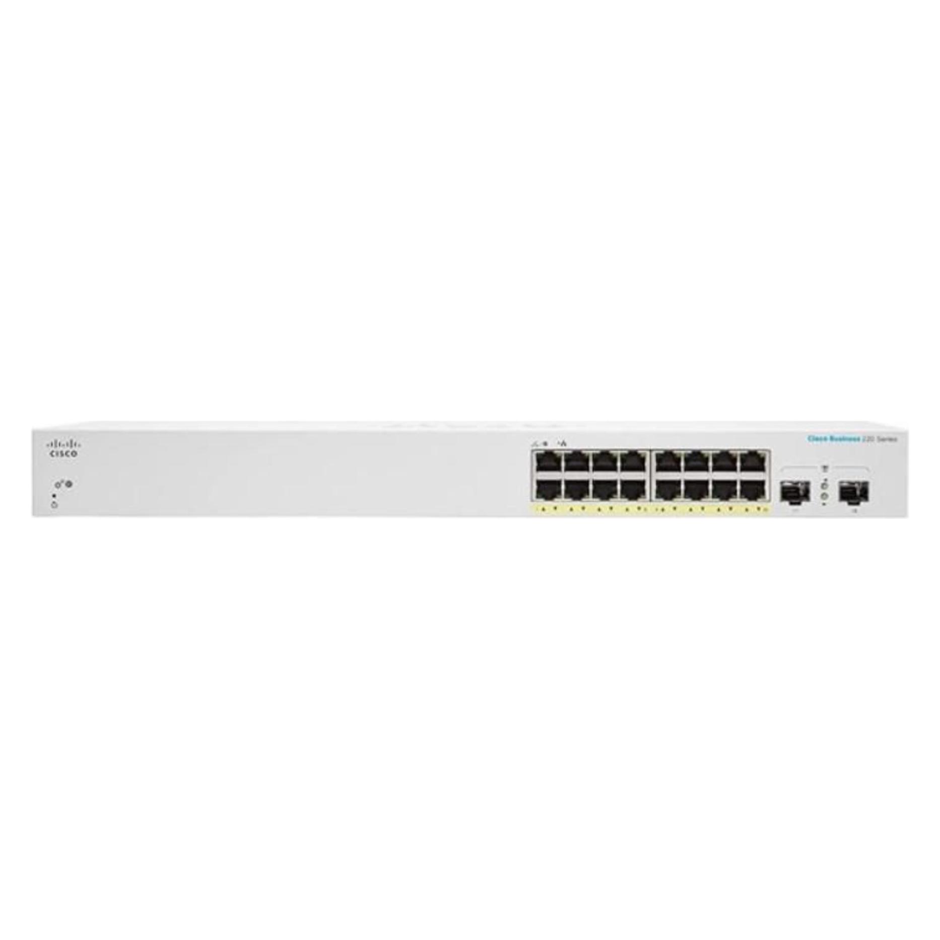 Cisco PoE+ Switch CBS220-16P-2G 18 Port (18 Ports) (CBS220-16P-2G-EU)
