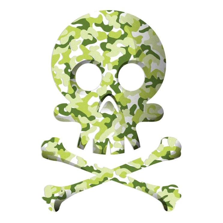 Reflective Berlin Decals Reflexaufkleber Skull Camo Einheitsgrösse (SKULL CAMO)