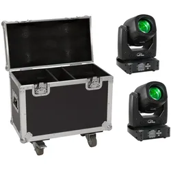 EUROLITE Set 2x LED TMH-B90 + Case mit Rollen