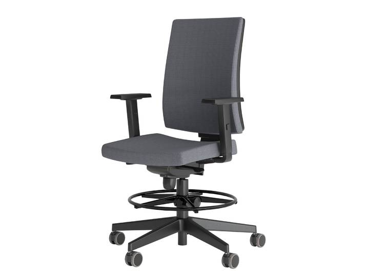 Ergonomischer Bürostuhl NAVIGO COUNTER 116 x 64cm Grau/Grau