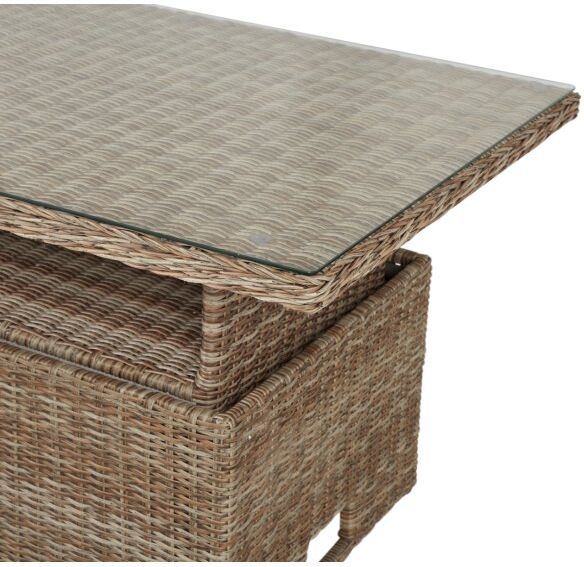 Vila Gotland Havebord Justerbart, 134x84cm, Natur