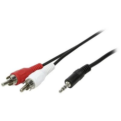 LogiLink CA1043 Cinch / Klinke Audio Anschlusskabel 5.00m Schwarz (matt)