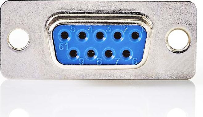 Nedis CCGB52801ME D-Sub Vrouwelijke Connector, Recht, Zilver en Blauw