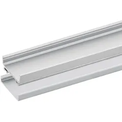 SIGOR LED Aufbauprofil mit Montageschiene KS-SIG-PROF4, für LED Strips bis 1.55cm Breite, Länge 100cm / 1.98 x 1.04cm, Aluminium SIG-9821901