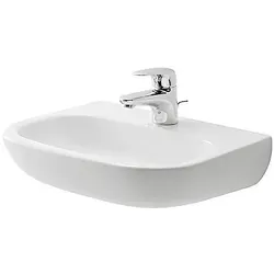 Duravit D-Code Waschtisch 0707450000 45 x 34 cm, ohne Überlauf, 1 Hahnloch, weiss