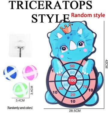 Inspired Finds Montessori Sticky Ball Dart Board Target Game For Kids Ages 4 To 6 triceratops