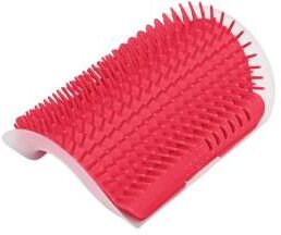 Inspired Living PurrEase Cat Self Groomer & Corner Scratcher Massager red