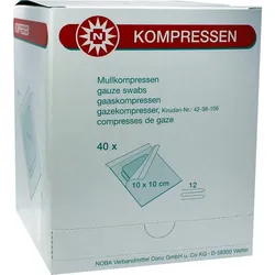Mullkompresse 10x10cm 12Fach Sterile Kompr pro Set 80 ST