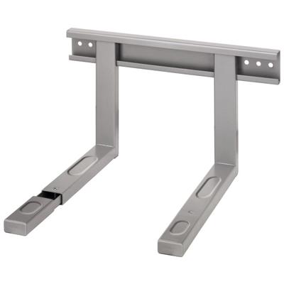 Mikrowellen-Wandhalterung XAVAX "auch für Backofen, Grill", silber, B:26cm H:5,3cm, Metall, Gerätehalterungen, Halterung ausziehbar, grau