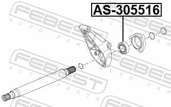 Febest Lager, Antriebswelle As305516 Für Gm Opel
