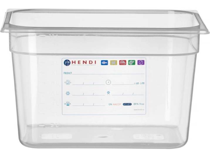 HENDI Gastronorm container – luchtdicht – transparant – 12\,5L – 325x265x200 mm
