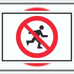 HB-Druck Laufen und Rennen verboten Schild Symbol A2 (420x594mm)