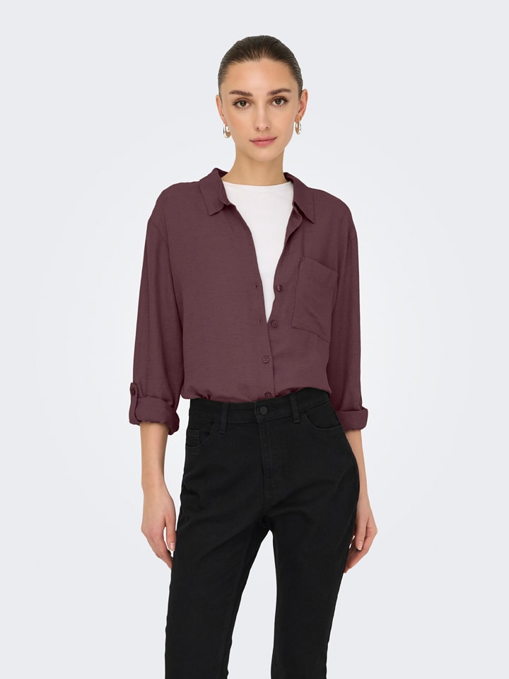 JDY Hemd "Caya" in Braun - L
