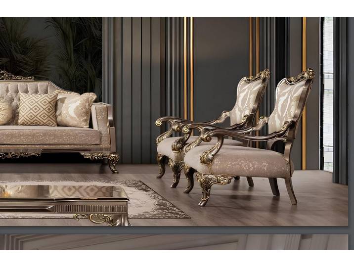 Xlmoebel Sessel Klassischer Polster Einsitzer Barock Rokoko Chesterfield Wohnzimm (1-St., Barock Sessel), Made in Europa