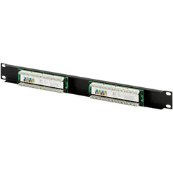 Dsit Patchpanel 19" CAT5e UTP - 16 ports, Server Zubehör, Schwarz