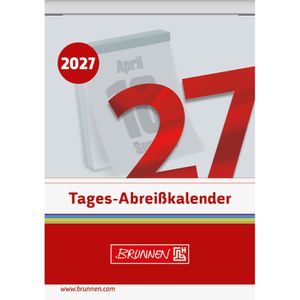 Brunnen Abreißkalender 1070305007, Nr. 5, Jahr 2027, 1 Tag auf 1 Seite, Rückseiten bedruckt, 8 x 11 cm