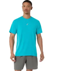 Asics Herrenlaufshirt Road Seamless SS Top, Energy Aqua - türkis / L
