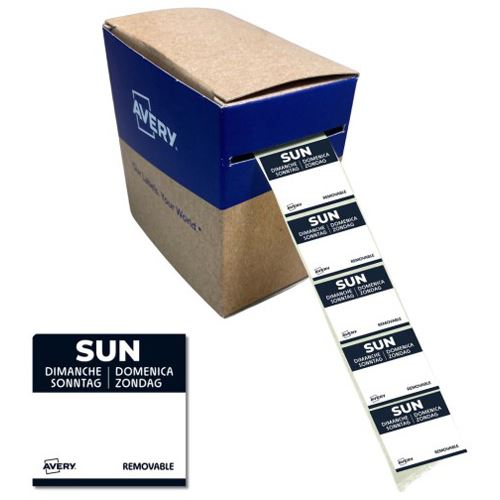 AVERY Zweckform SUN Tagesetiketten weiß 25,0 x 25,0 mm, 1.000 St.