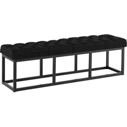 CLP Sitzbank Amun Stoff Schwarz 150 cm   Farbe: schwarz, Größe: 150 cm