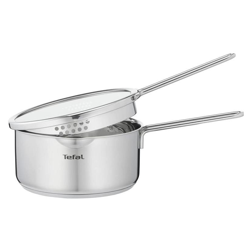 Tefal Nordica Stielkasserolle 16cm (H8522236), Edelstahl (Kochtopf, Edelstahl, 16 x 7.50 cm) (H85222)