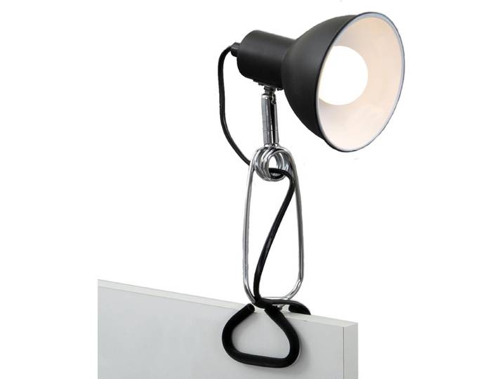 BRILONER Fix - Klemlamp - bureaulamp met E14 fitting - incl. aan- en uitschakelaar - klemspot met snoer 140cm - zwart