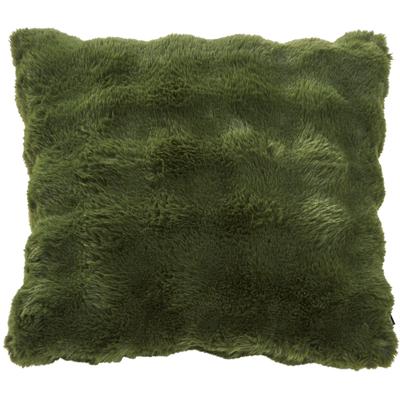 Dekokissen DONE. "Aura", grün (khaki, unifarben), B:50cm L:50cm, Polyester, Dekokissen_Sitzkissen_Kissenhüllen, 3D Wellenstruktur