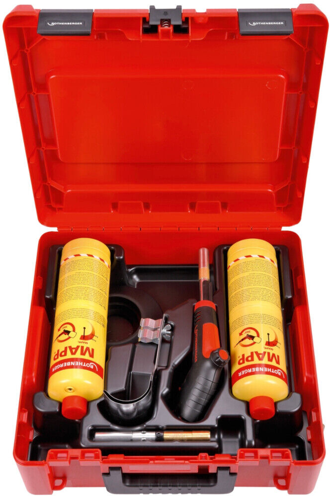 Rothenberger SUPER FIRE 4 HOT BOX, 7/16"-EU, Sprachversion A, neues MAPP Gas (1000002364)