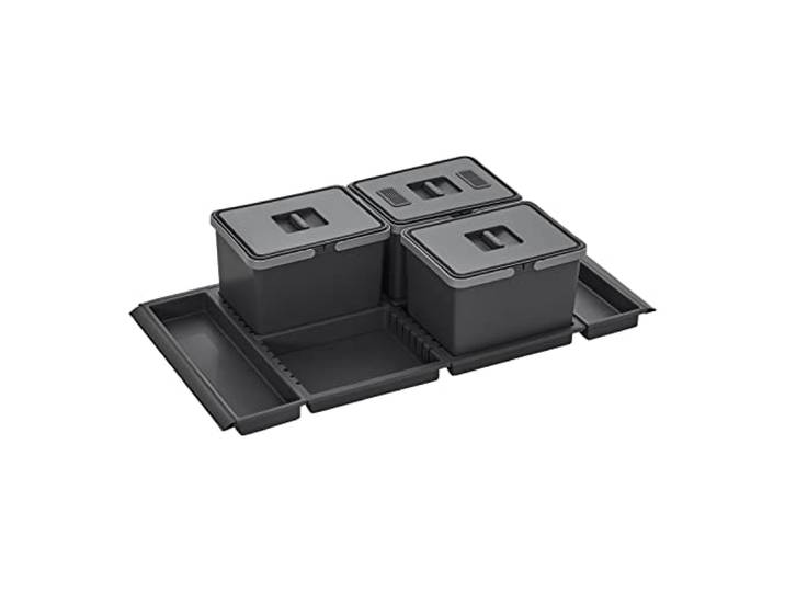 SOTECH Abfallsammler Draw 12+12+12L Abfallsystem Abfalleimer für 100 cm Schubladenauszug Korpus