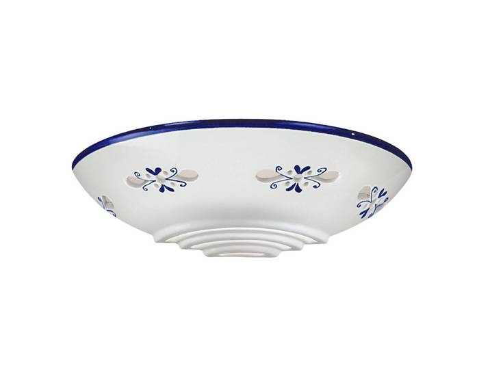 Cremasco Wandlampe Bassano, dimmbar, weiß / opal, für Wohn- / Esszimmer, Keramik, Landhaus / Rustikal, Wandleuchte, Wandlampe Innen