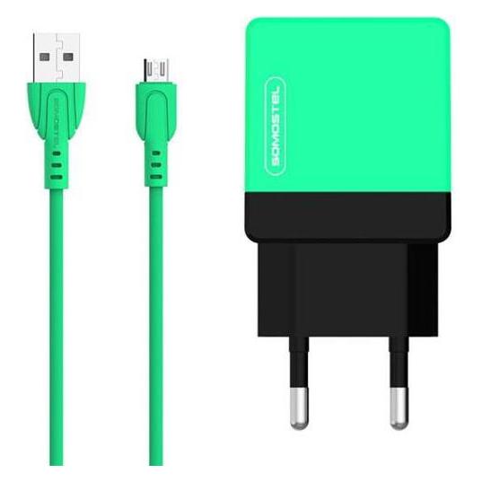 Somostel SMS-A53 Charger 2x USB-A 2.1 A (28224) (2 Ports) (SMS-A53 micro zielona)