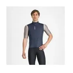 Castelli, Herren, Velojacke, Fly Direct Vest (L), Grau, Blau, L