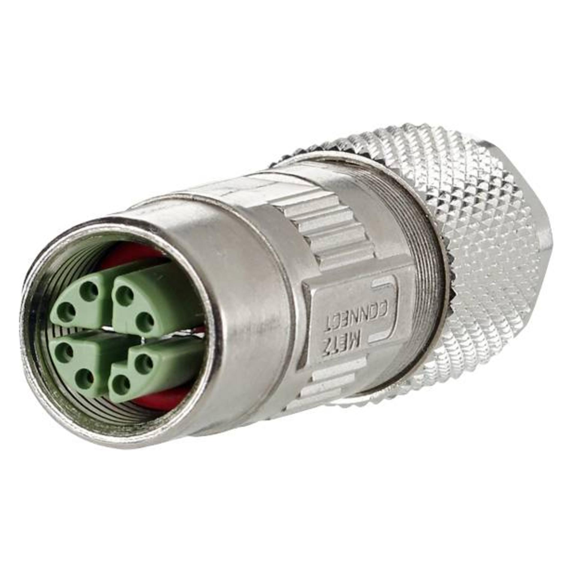Elbro M12 Buchse IP67 gerade geschirmt, X-kodiert, Cat. 6A (MMF881A315)